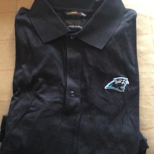 Carolina Panthers Black Greg Norman Golf Shirt
